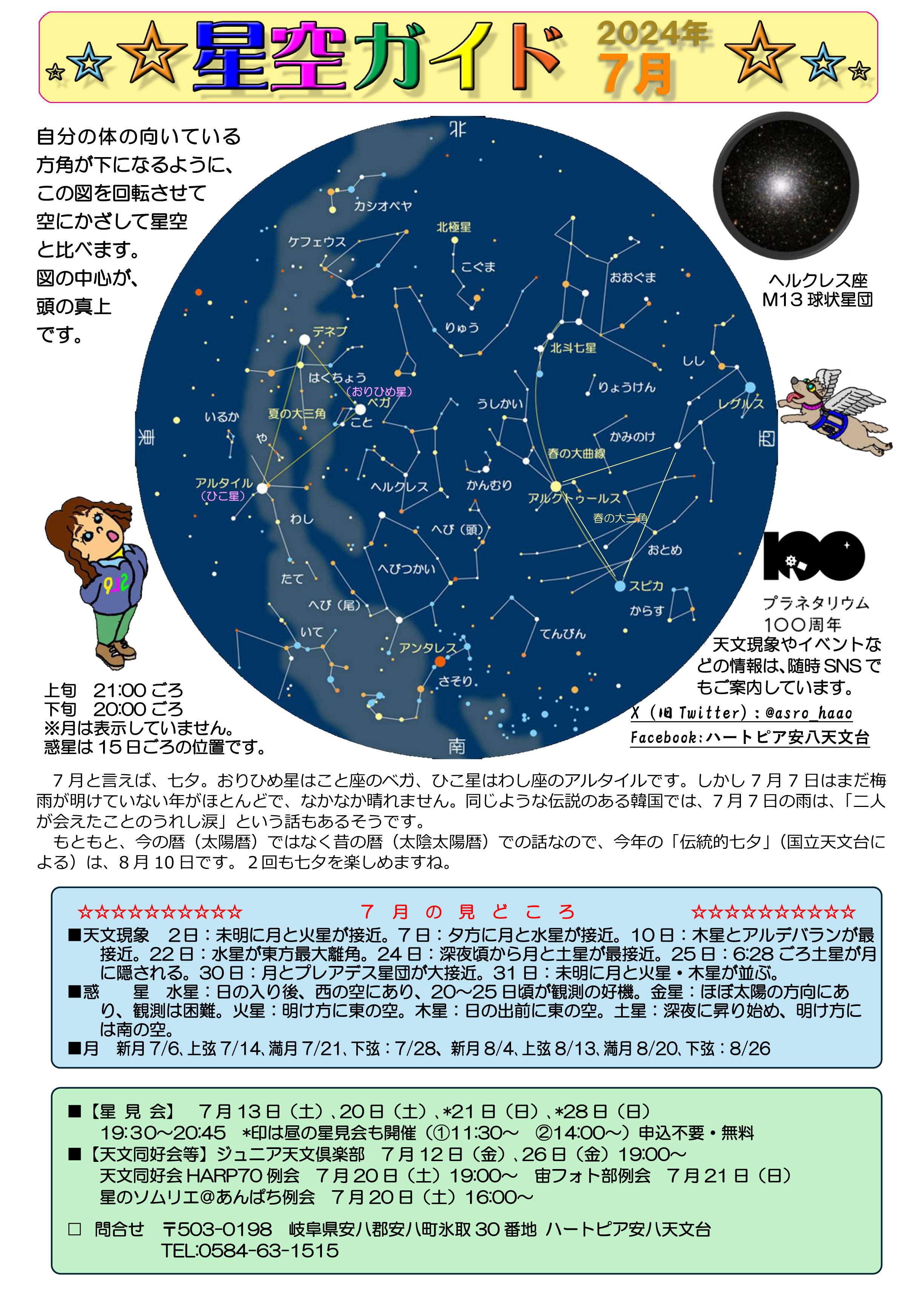 星空ガイド7月号の画像