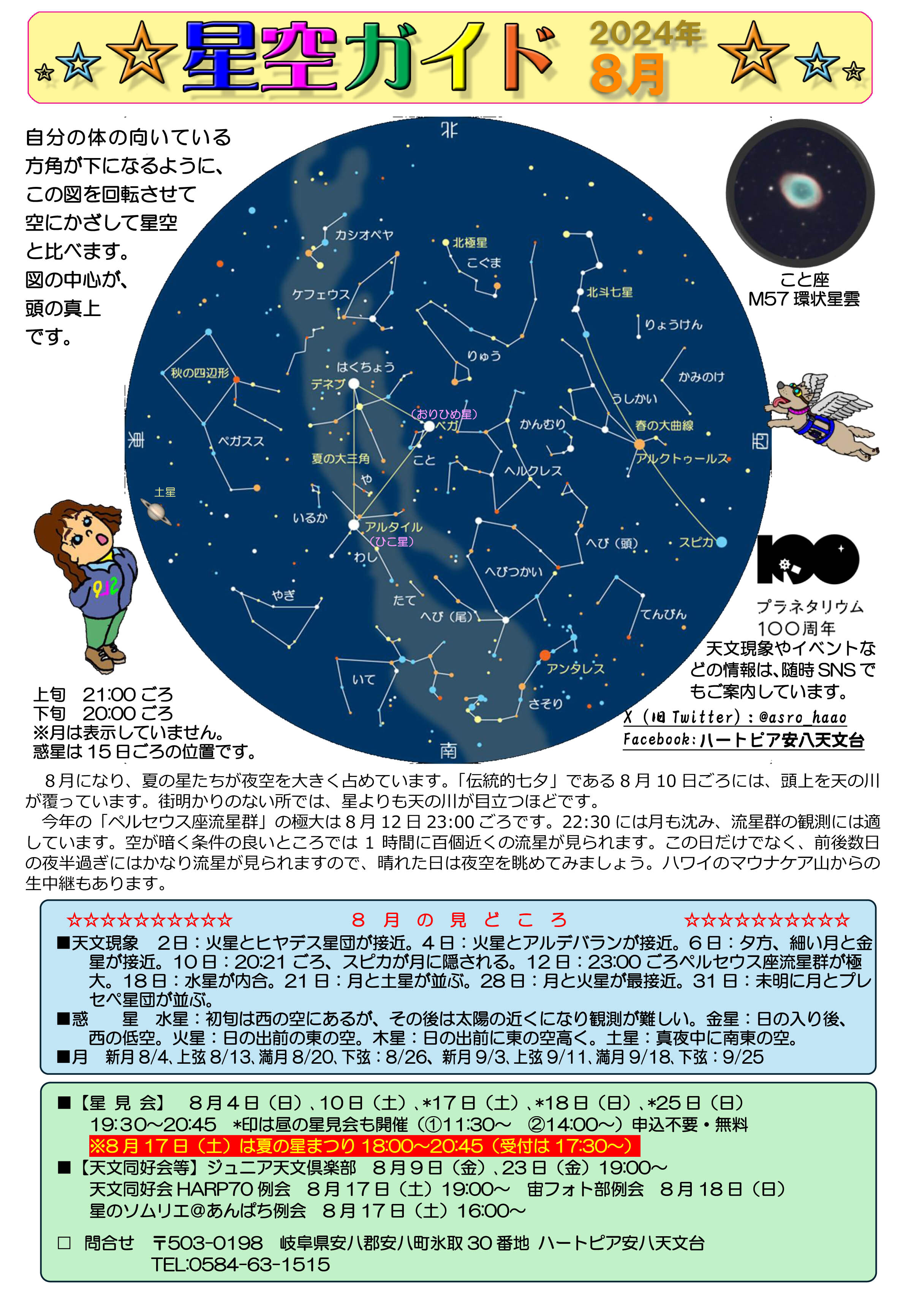 星空ガイド8月号の画像