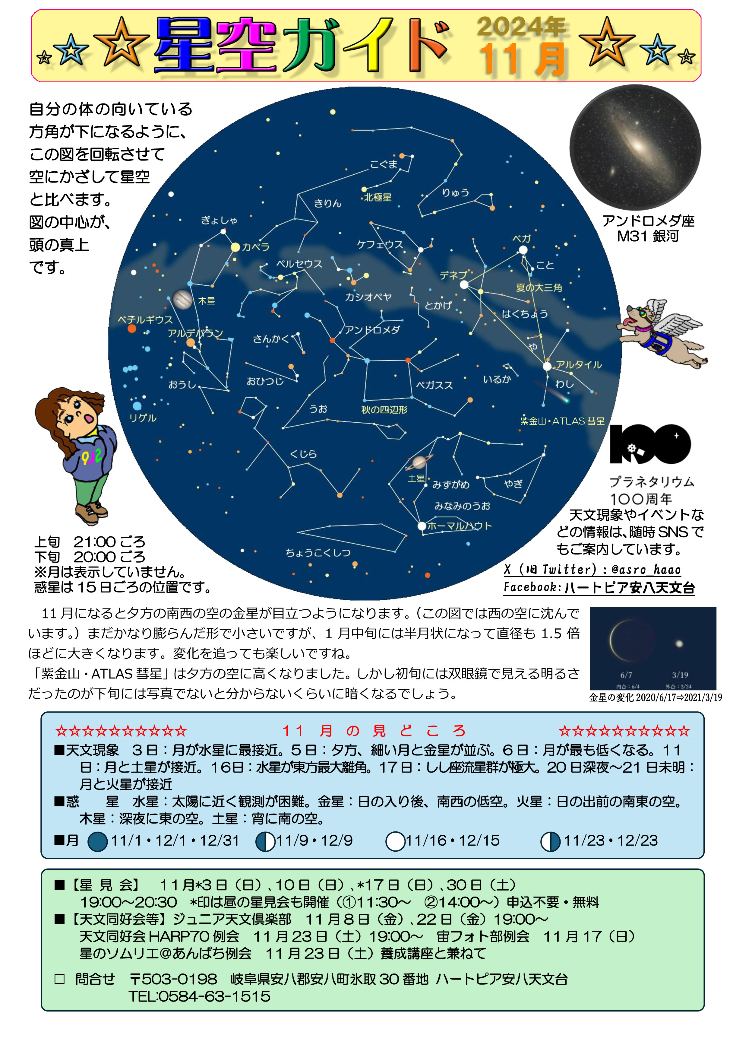 星空ガイド11月号の画像