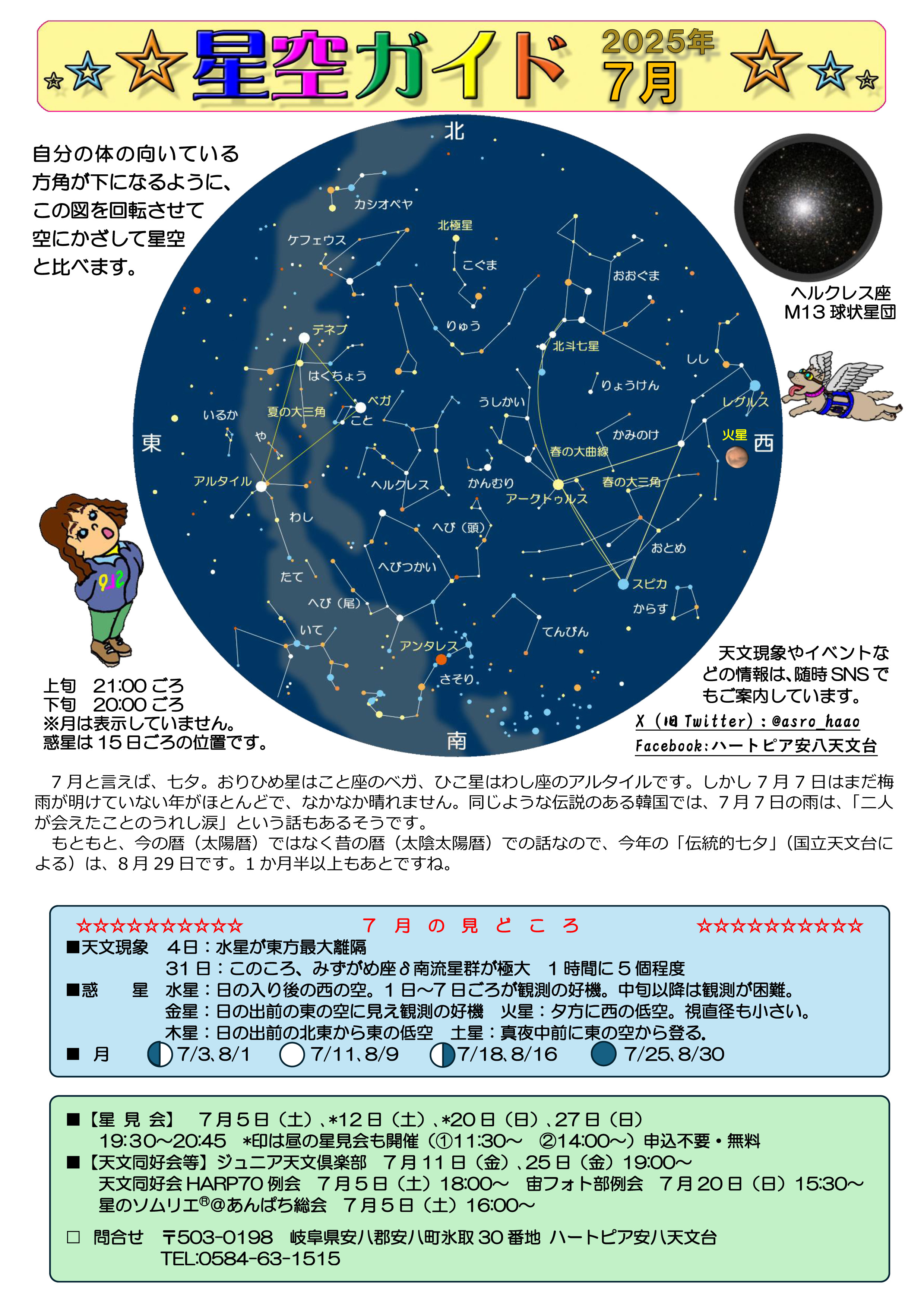 星空ガイド7月号の画像