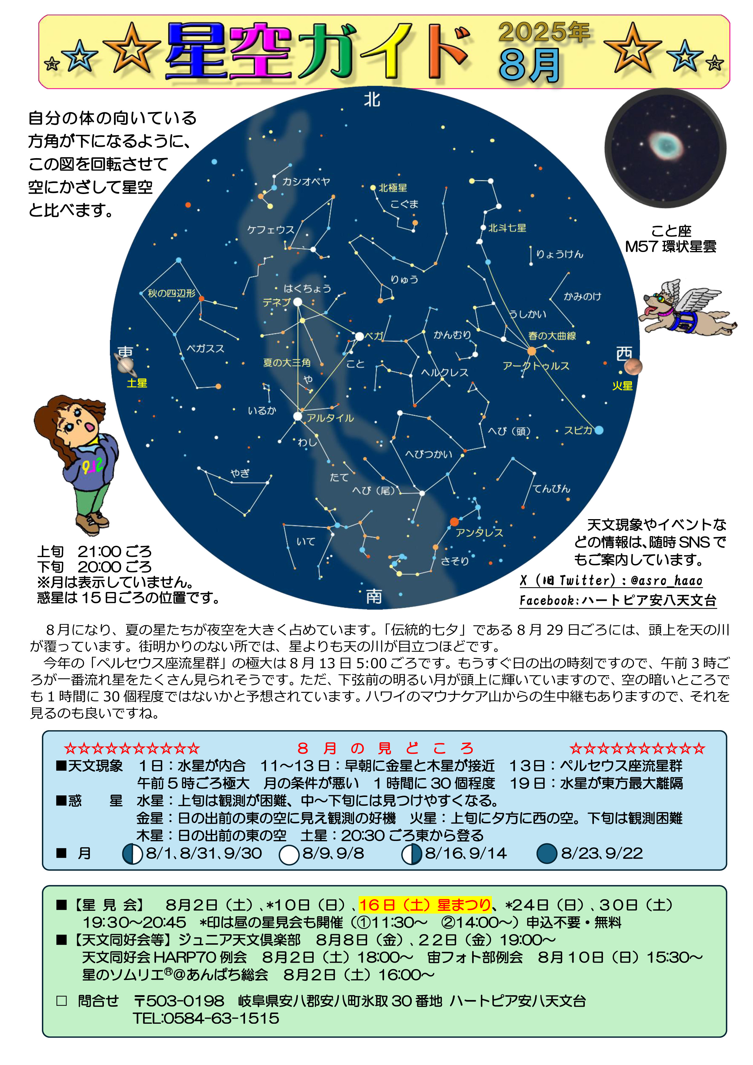 星空ガイド8月号の画像